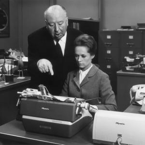 Still of Alfred Hitchcock and Tippi Hedren in Marnie (1964)