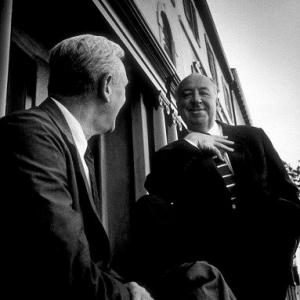 Alfred Hitchcock with Pete Martin, 1957.
