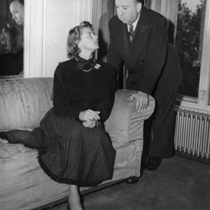 Still of Ingrid Bergman and Alfred Hitchcock in Under Capricorn 1949