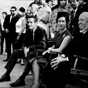 Torn Curtain Paul Newman Princess Margaret  Alfred Hitchcock on the set 1966 Universal