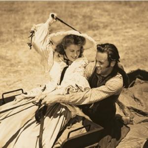Still of William Holden and Claire Trevor in Texas (1941)