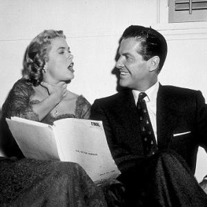 Grace Kelly and Robert Cummings reading their lines for Dial M For Murder 1954 Warner Bros