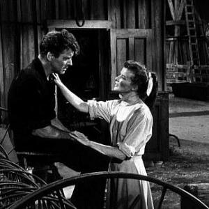 82932 Katharine Hepburn and Burt Lancaster in The Rainmaker 1956 Paramount  1978 Bill Avery MPTV