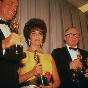 Academy Awards 33rd Annual Burt Lancaster Elizabeth Taylor and Billy Wilder