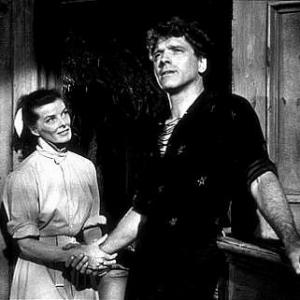82935 Katharine Hepburn and Burt Lancaster in The Rainmaker 1956 Paramount