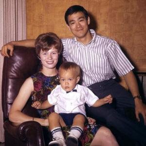 Bruce Lee, with his wife and son Brandon Lee circa 1967