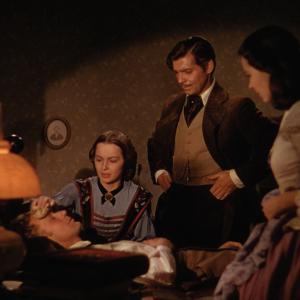 Still of Olivia de Havilland, Clark Gable, Vivien Leigh and Leslie Howard in Gone with the Wind (1939)