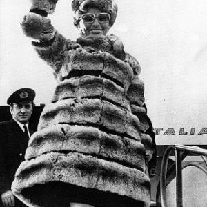 Sophia Loren arrives in Rome, 1969.