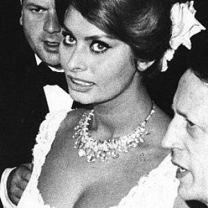 Sophia Loren arrivingat the Cannes Film Festival, 1961.