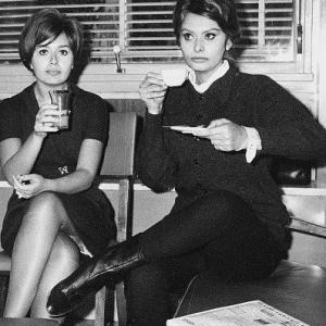Sophia Loren with sister Maria Scicolone, 1961.