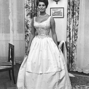 Sophia Loren at the Golden Sum Royal Palace Ball in Naples, Italy, 1961.