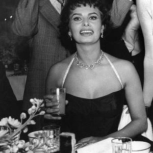 Sophia Loren at Romanoffs in Beverly Hills c 1958