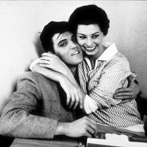 Elvis Presley and Sophia Loren at Paramount Studios 1958