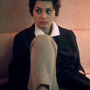 Sophia Loren on set of Black Orchid 1958