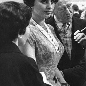 Sophia Loren at a press party, April 1957.