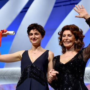 Sophia Loren and Alice Rohrwacher at event of Le meraviglie (2014)