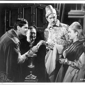 Still of Peter Lorre, Jack Nicholson, Vincent Price and Olive Sturgess in The Raven (1963)