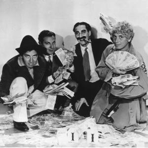 Still of Groucho Marx, Chico Marx and Harpo Marx in Duck Soup (1933)