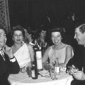 Ciro's Nightclub James Mason, Pamela Mason, Milton Berle & his wife c. 1954