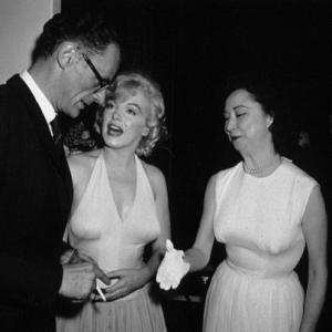 M. Monroe, Arthur Miller & Dorthy Kilgallen at party for 