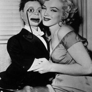 MMonroe with Charlie McCarthy  1952