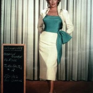 MMonroe at a wardrobe test for Niagara  1952