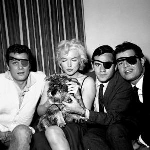 Marilyn Monroe with Tony Curtis and Milton Greene c 1952