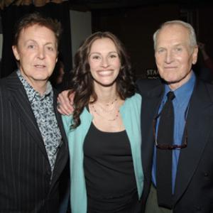 Paul Newman, Julia Roberts and Paul McCartney