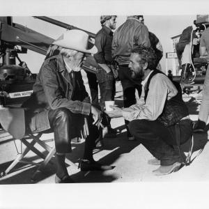 Still of Paul Newman and John Huston in The Life and Times of Judge Roy Bean 1972