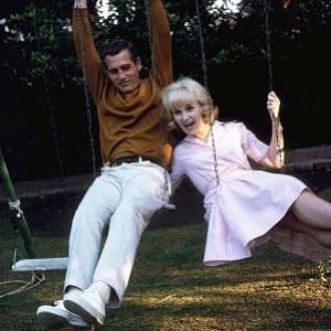 Paul Newman and Joanne Woodward at home Hollywood CA 1965