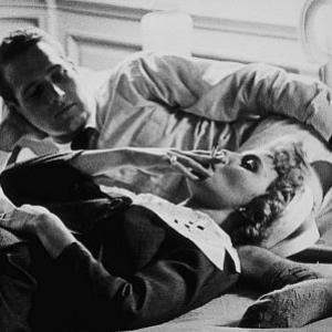 Paul Newman and Joanne Woodward during a break in filming Rally Round The Flag Boys 1958