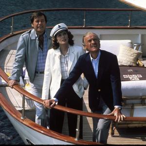 Still of David Niven, Capucine and Robert Wagner in Curse of the Pink Panther (1983)