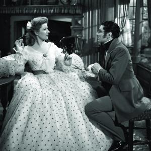 Still of Laurence Olivier and Greer Garson in Pride and Prejudice (1940)