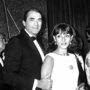 Gregory Peck and his wife Veronique Passani October 1966