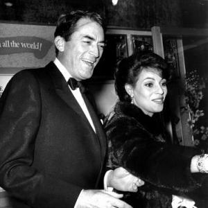 Gregory Peck and his wife Veronique Passani March 1965