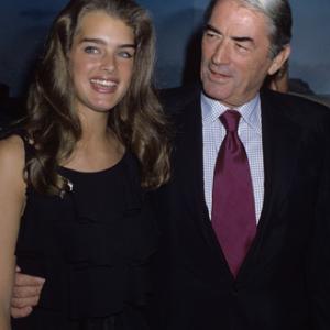 Brooke Shields and Gregory Peck at the premiere of The Blue Lagoon