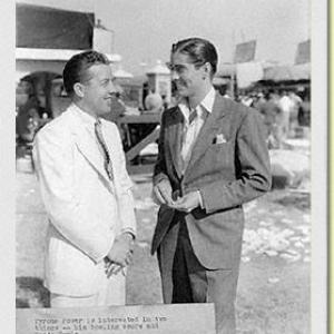 Tyrone Power and Barney Oldfield