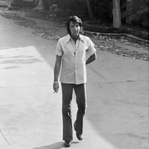 Elvis Presley in his driveway circa 1970s