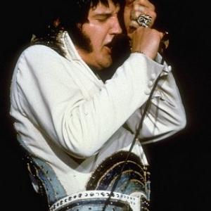 Elvis Presley in concert, 1977.