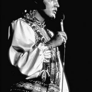 Elvis Presley performing at the Nausau Coliseum 71975