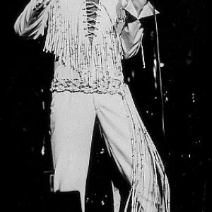 Elvis Presley performing at the International Hotel in Las Vegas, 8/11/70.