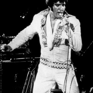 Elvis Presley performing at the Houston Astrodome in Houston Texas 22870