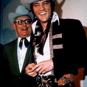 Elvis Presley and Colonel Tom Parker, circa 1969.