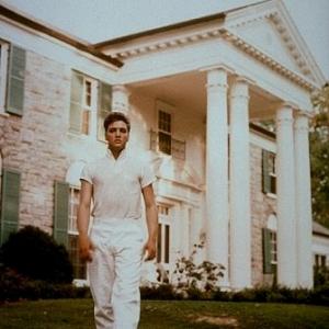 Elvis Presley at his home, Graceland, in Memphis, Tennessee, circa 1957.