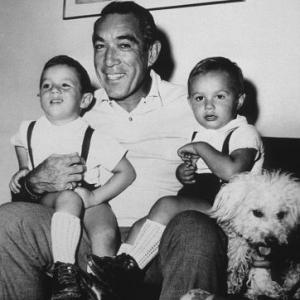 Anthony Quinn  his sons Daniele  Francesco c 1966