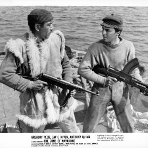 Still of Anthony Quinn and James Darren in The Guns of Navarone 1961