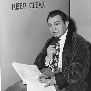 Edward G Robinson behind the scenes of Key Largo 1948 Warner Bros