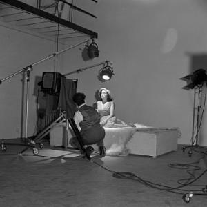 George Hurrell photographing Jane Russell Beverly Hills Studio, c. 1942