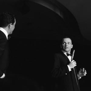 Dean Martin, Frank Sinatra and Joey Bishop performing in the Copa Room at the Sands Hotel in Las Vegas