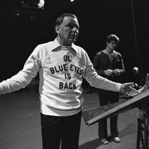Frank Sinatra rehearsing for the television special Ol Blue Eyes Is Back